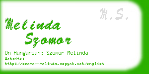 melinda szomor business card